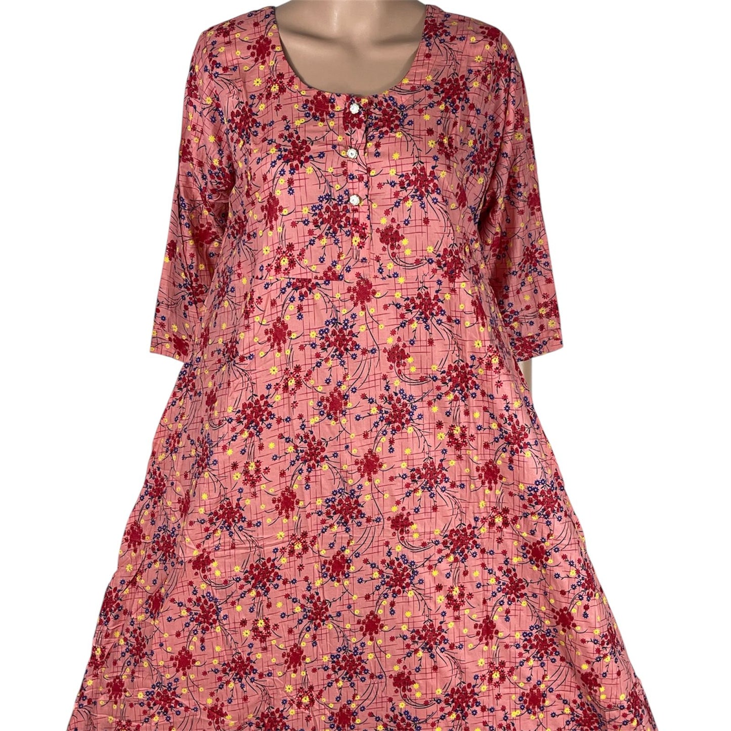 Cotton Floral Nightwear for Women - Homewear - Womenswear, Printed Cotton Fabric, Nighty. Breathable Comfortable Soft