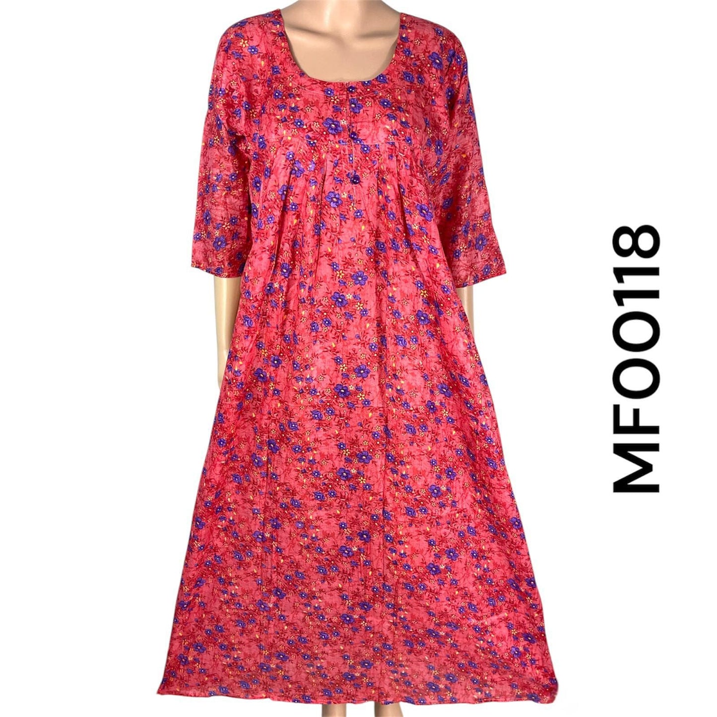 Cotton Floral Nightwear for Women - Homewear - Womenswear, Printed Cotton Fabric, Nighty. Breathable Comfortable Soft